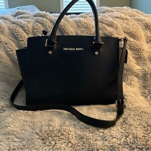 Michael Kors Navy Satchel Bag